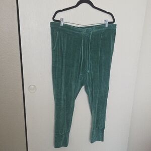 womens skinny jogger | mountain pine velour | organic cotton velour - XXL